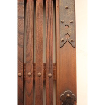 総欅重厚金具格子蔵戸　W523 