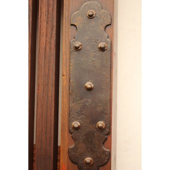 総欅重厚金具格子蔵戸　W523 