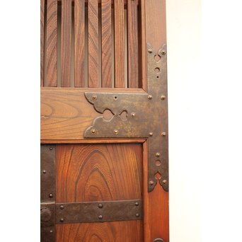 総欅重厚金具格子蔵戸　W523 