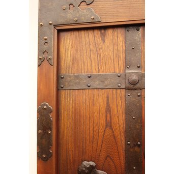 総欅重厚金具格子蔵戸　W523 