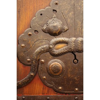 総欅重厚金具格子蔵戸　W523 