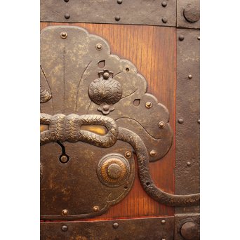 総欅重厚金具格子蔵戸　W523 