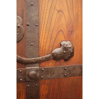 総欅重厚金具格子蔵戸　W523 