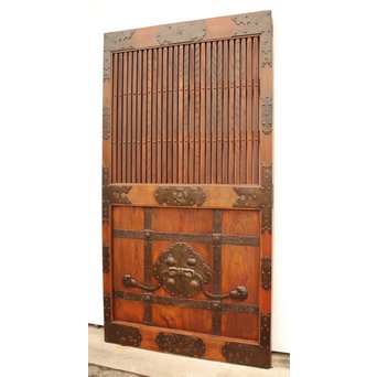 総欅重厚金具格子蔵戸　W523 