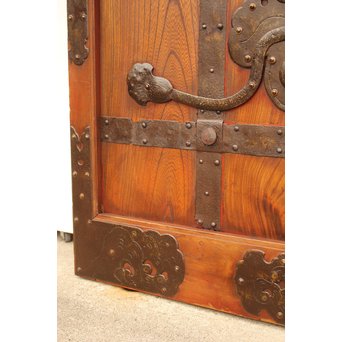 総欅重厚金具格子蔵戸　W523 