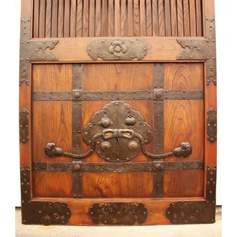 総欅重厚金具格子蔵戸　W523 