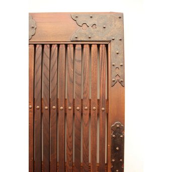 総欅重厚金具格子蔵戸　W523 