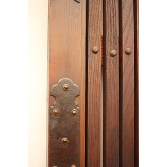 総欅重厚金具格子蔵戸　W523 