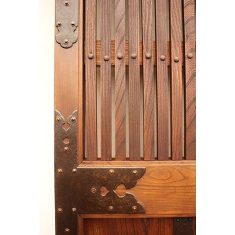 総欅重厚金具格子蔵戸　W523 