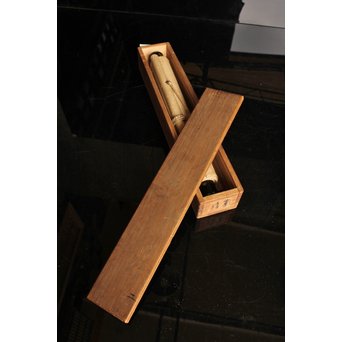 無学宗衍和尚　一行書[南無阿弥陀仏]掛軸　K411 