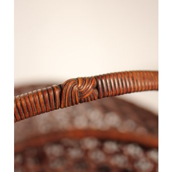 田辺竹雲斎造　盛物竹籠　S2887 