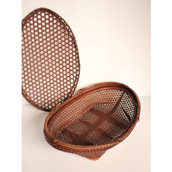 田辺竹雲斎造　盛物竹籠　S2887 