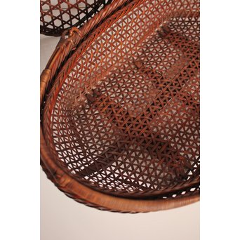 田辺竹雲斎造　盛物竹籠　S2887 