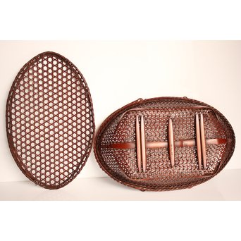 田辺竹雲斎造　盛物竹籠　S2887 