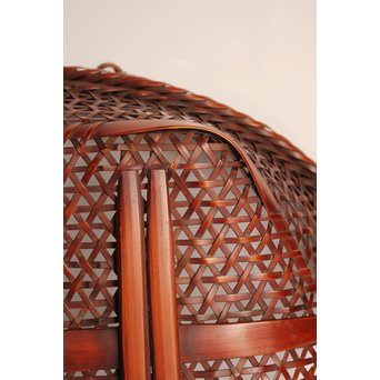 田辺竹雲斎造　盛物竹籠　S2887 