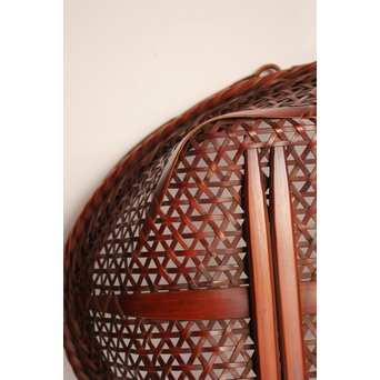 田辺竹雲斎造　盛物竹籠　S2887 