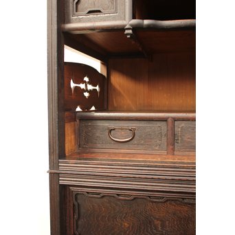 意匠細工茶箪笥/飾棚　I380 