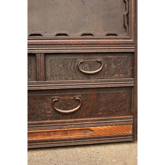 意匠細工茶箪笥/飾棚　I380 