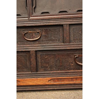 意匠細工茶箪笥/飾棚　I380 