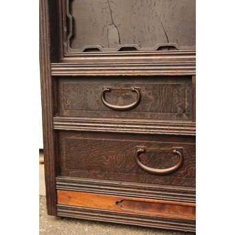 意匠細工茶箪笥/飾棚　I380 