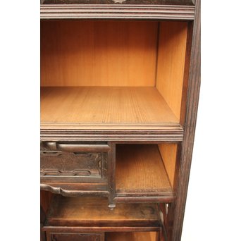 意匠細工茶箪笥/飾棚　I380 