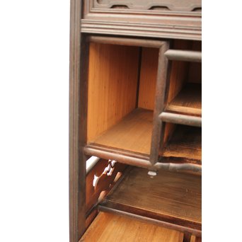 意匠細工茶箪笥/飾棚　I380 