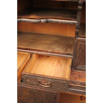 意匠細工茶箪笥/飾棚　I380 