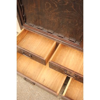 意匠細工茶箪笥/飾棚　I380 