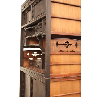 意匠細工茶箪笥/飾棚　I380 