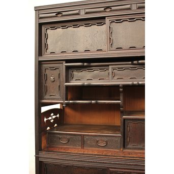 意匠細工茶箪笥/飾棚　I380 