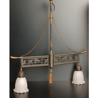 銀杏意匠2灯シャンデリア照明　A1662