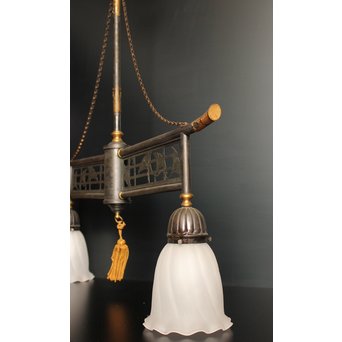 銀杏意匠2灯シャンデリア照明　A1662 