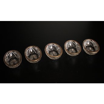 金縁切子ガラス　5個1組　S2897 