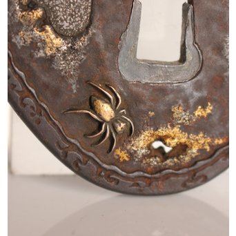 後藤誠意銘 日本刀拵 刀装具 勝虫と蜘蛛　S2899 