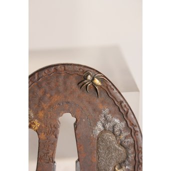 後藤誠意銘 日本刀拵 刀装具 勝虫と蜘蛛　S2899 