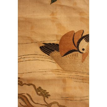 明治刺繍掛物/掛軸　K434 