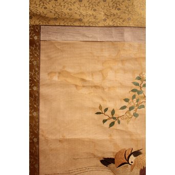 明治刺繍掛物/掛軸　K434 