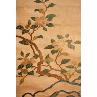 明治刺繍掛物/掛軸　K434 