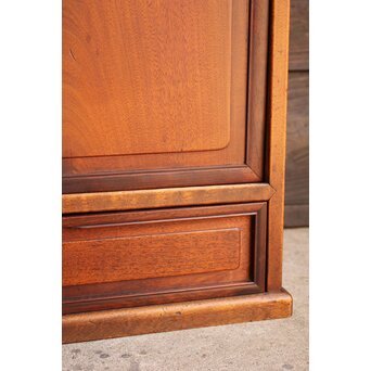 唐木造 南画木象嵌飾棚　G267 