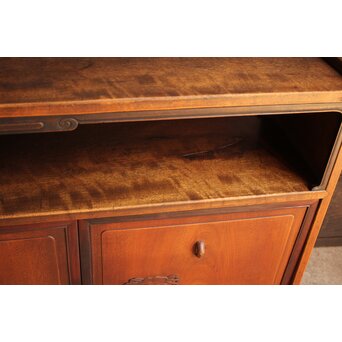 唐木造 南画木象嵌飾棚　G267 