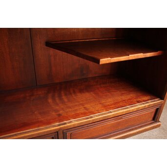 唐木造 南画木象嵌飾棚　G267 