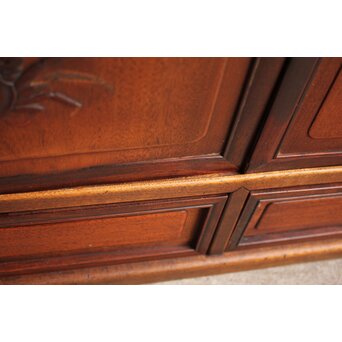 唐木造 南画木象嵌飾棚　G267 