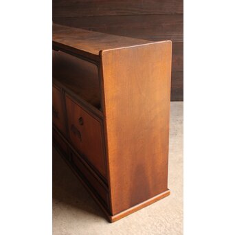 唐木造 南画木象嵌飾棚　G267 