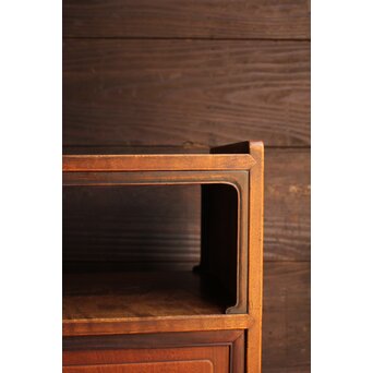 唐木造 南画木象嵌飾棚　G267 