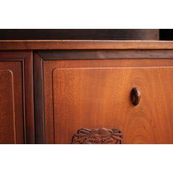 唐木造 南画木象嵌飾棚　G267 