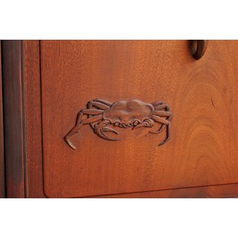 唐木造 南画木象嵌飾棚　G267 