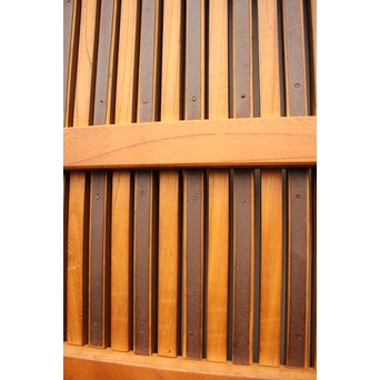 鉄板腰板の総欅格子蔵戸　W528 