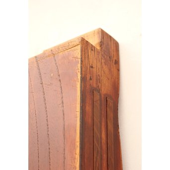 鉄板腰板の総欅格子蔵戸　W528 