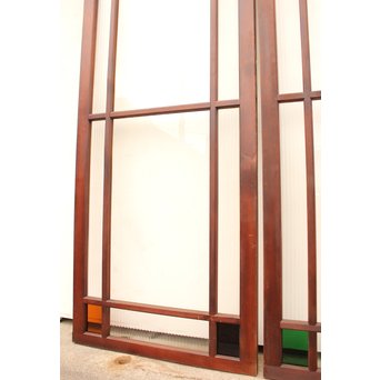 色ガラス明り取り/欄間　2枚1組　R2030 
