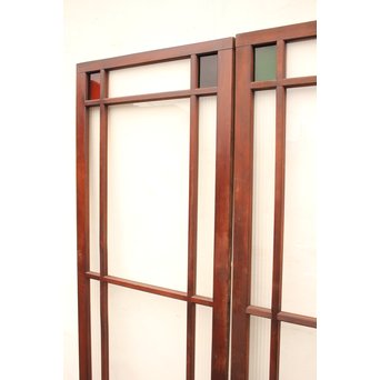 色ガラス明り取り/欄間　2枚1組　R2030 